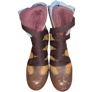 Y2K Dollhouse Corset Strap￼ SteamPunk Ankle Heels